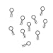 Sterling Silver Cord Ends / Crimp Beads With Loop 1.7mm x 2mm (10)