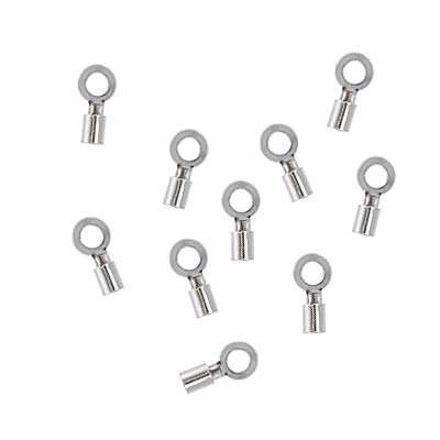 Sterling Silver Cord Ends / Crimp Beads With 