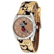 Disney Mickey Mouse Watch w/ Moving Hands ( Golden Tone )