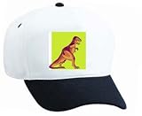 White Cap with rex, dinosaur, tyrannosaurus, carnivore, prehistoric