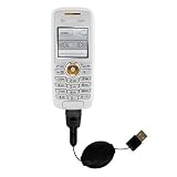 Einziehbares USB Kabel f�r Sony Ericsson J230i mit Hot Sync und aufladen Einsatzm�glichkeiten  von Gomadic mit TipExchange Technology