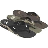 Mens Reef Fanning Sandals Green/White/Black 7
