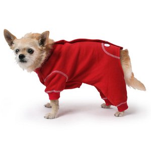 Red Cozy Thermal Dog Pajamas-S-