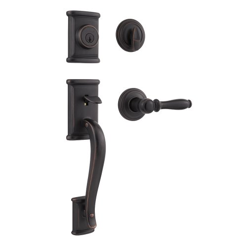 Tools: Kwikset Signatures Ashfield SmartKey Handleset with Ashfield Interior Lever in Venetian Bronze Finish #98001 098