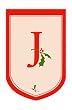 Monogram Holiday Garden Size Flag - J