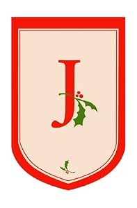 Monogram Holiday Garden Size Flag - J