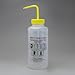 SP Bel-Art GHS Labeled Safety-Vented Isopropanol Wash Bottles; 1000ml (32oz), Polyethylene w/Yellow Polypropylene Cap (Pack of 2) (F12432-0008)