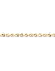 10k Yellow Gold Handmade Diamond-cut Rope Chain Anklet