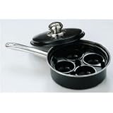 BLACK NON-STICK 4-CUP EGG POACHER