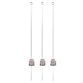 Swirl Wall T-Light Holders With Frosted Glass Covers - Silver (Set Of 3)
