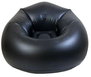 Inflatable Black Beanless Bag Chair