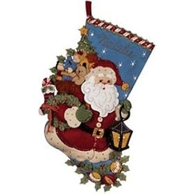 Bucilla Christmas Joy Stocking Felt Applique Kit