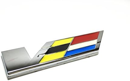 1Pcs V Speed Sports Metal Chrome Rim Automotive Decorative Emblem Car Rear Trunk Lid Emblem For ATS CTS ELR SRX XTS ESV EXT