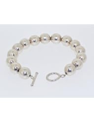 Sterling Silver Large Bead 8" Bracelet