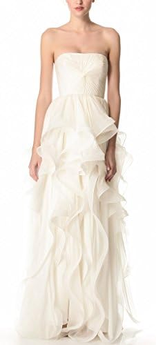 HoneeyGirl Strapless Crossed Ruches Ruffles Wedding Bridal Dresses 2016