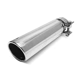 Polished Stainless Steel Exhaust Tip Clamp On Tip 3 Single Wall Tip- Fits 2.25-2.5 Tail Pipe
