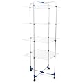 WENKO 3773060100 W�schetrockner-Turm - 35 m Trockenl�nge, zusammenklappbar, 4 Ebenen, Stahl beschichtet, 70 x 170 x 70 cm, wei�