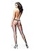 Miss O Lace Top Open Crotch Pantyhose -Small / Medium-Dark Grey