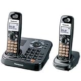 Panasonic KX TG9342T - Cordless phone w/ call waiting caller ID & answering system - DECT - black metallic + 1 additional handset(s)