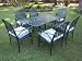 International Caravan Diamond Lattice Game Group Dining Set 3488