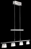 Halogen Pendelleuchte Shine Pendant, 4-flammig, Matt/Chrom – Fischer 14574