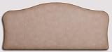 5FT KING Headboard Crown OATMEAL FAUX LEATHER -