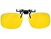 Besgoods Yellow Night Vision Polarized Clip-on Flip up Sunglasses Driving