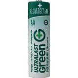 AA Green Precharged Ready-to-Use Rechargeable Batteries - 4 Pack