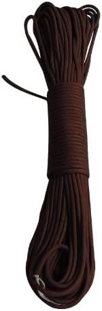 GraceAngie(TM) Brown New Paracord 550 Paracord Parachute Cord Lanyard Rope Mil Spec Type III 7 Strand 100 FT PS015