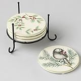Pfaltzgraff Winterwood Coasters w/Wire Rack