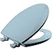 Bemis 1500EC464 Molded Wood Elongated Toilet Seat With Easy Clean and Change Hinge Dresden Blue
