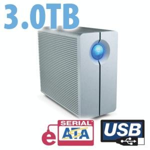3.0TB LaCie 2big Dual (2-disk RAID) eSATA II 3Gbits & High Speed USB 2.0 Storage Solution