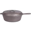 Cajun Cookware Fryers With Handle And Basket 4 Quart Cast Iron Chicken Fryer
