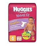 Huggies Supreme Natural Fit Diapers Step 4 - 30 / Pack, 4 Packs
