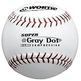 (Price/price/dozen)Worth ASA 40/375 Synth Gray Dot SFB-12inch(Price/dozen), Baseballs, Training, Balls
