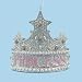 2.5" Silver and Pink "Princess" Crown Christmas Ornament