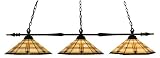 Z-Lite 88103SB-Z15-11 Aztec 52-Inch 3-Light Billiard / Island Fixture with Tiffany Shades