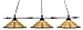 Z-Lite 88103SB-Z15-11 Aztec 52-Inch 3-Light Billiard / Island Fixture with Tiffany Shades