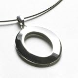 STEELX Stainless Steel Pendants Polished steel - oval shape by STEELX