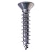 #8 x 1 Flat Head Sheet Metal Screws, Phillips Drive, Stainless Steel 18-8, Full Thread, Bright Finish, Self-Tapping, Quantity 100