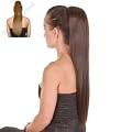 Hair By MissTresses gerade caramel braun Pferdeschwanz Haarteil 53cm lang | Kordelzug und Kammaufsatz