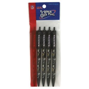 Baltimore Ravens Retractable Click Pens - 5 Pack