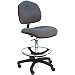 BenchPro WNT-DF Deluxe Fabric Ergonomic ESD Anti Static Wide Chair with Footring, 300 lbs Capacity, 21.5" Width x 21-31" Height x 17.5" Depth, Light Gray