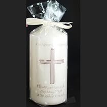 Grey Cross Candles. Can be personalised with up to 40 characters/letters