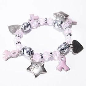 Breast Cancer Charm Bracelet