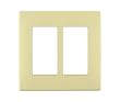 Leviton Renu REWP2-CS Two-Gang Screwless Snap-On Wallplate, Corn Silk