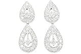 14KT White Gold 0.50ct Pear Drop Earring