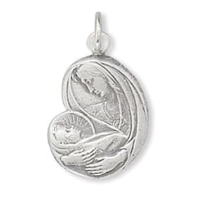 Virgin Mary with Baby Jesus Charm - Free Shipping