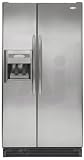 Maytag MSD2254VEA 22.0 cu. ft. Side-By-Side Refrigerator with Adjustable Spill-Catcher Shelves, Humidity-Controlled FreshLock Crisper, Store-N-Door Ice Dispensing System and External Ice/Water Dispenser with Electronic Controls: Monochromatic Silver Ultra-Finish