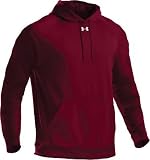 Under Armour Youth Fleece Team Hoodie II, Maroon, White, medium